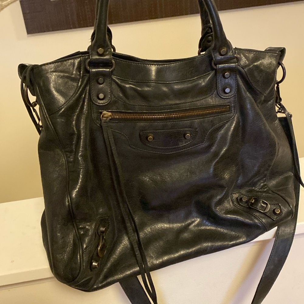 Balenciaga Moto Velo Bag in black